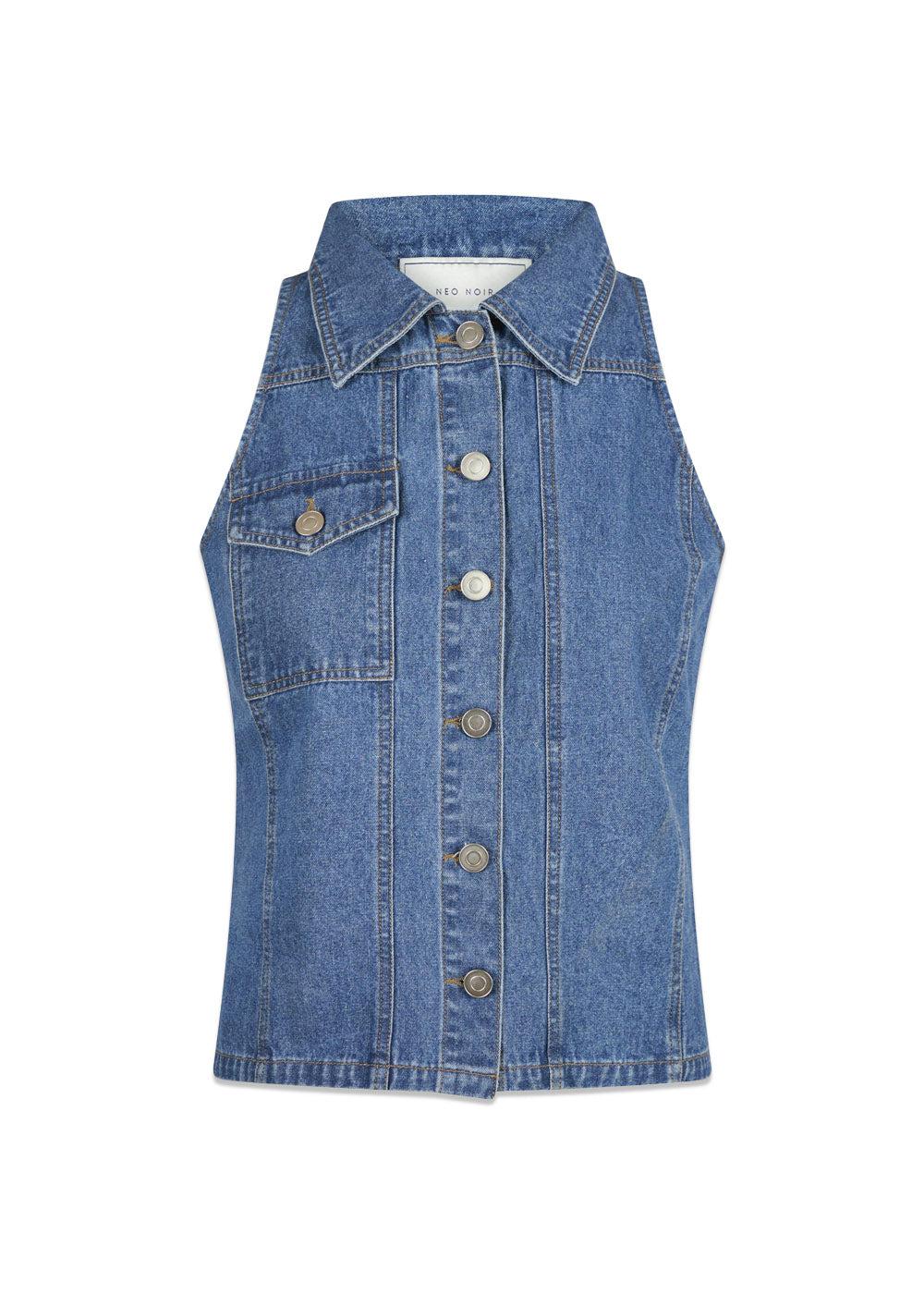 Sylvie Denim Top - Blue