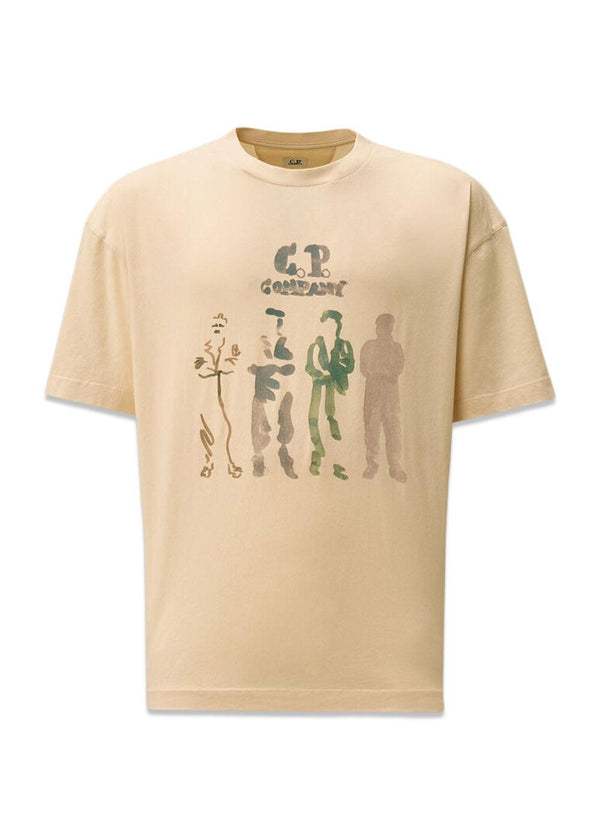 T-shirts - Short Sleeve Jersey 30/1 - Pistachio Shel-T-shirts-C.P. Company-Butler Loftet