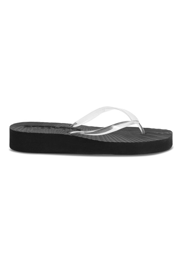 TAPERED PLATFORM Black Clear Trans - Black-Sandals-Sleepers-Butler Loftet