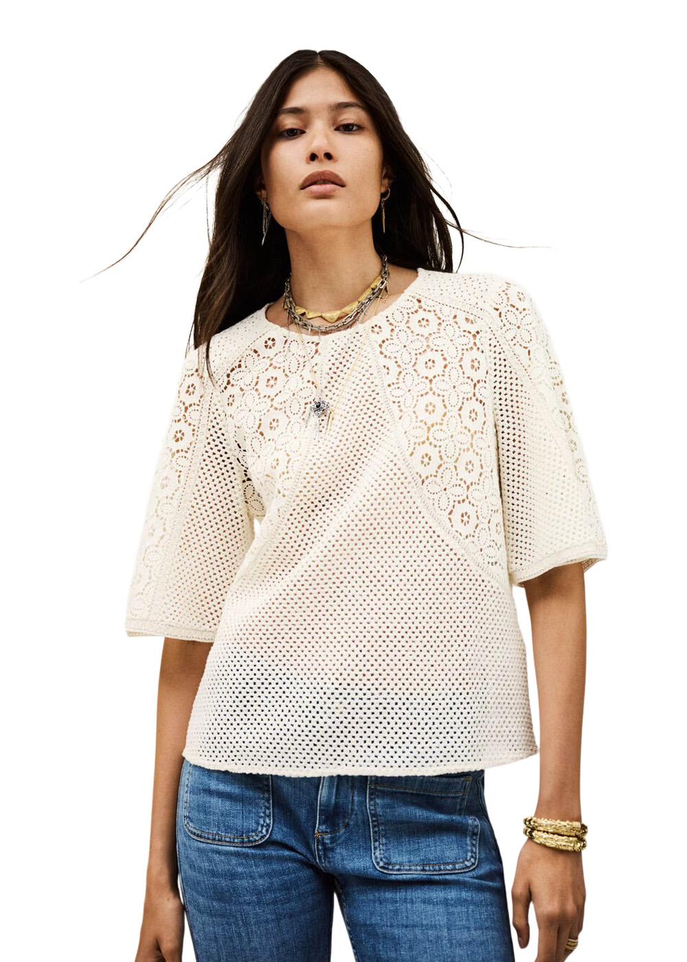 TOP MARLOW - Ecru-Blouses-Ba&sh-Butler Loftet
