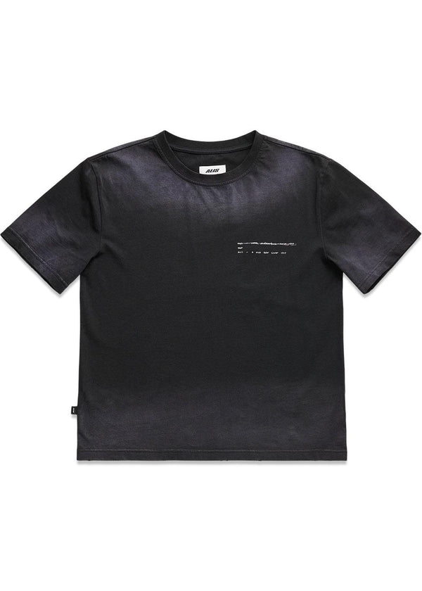TOREY CROPPED T-SHIRT W/ PRINT - Faded Black-T-shirts-ALIS-Butler Loftet