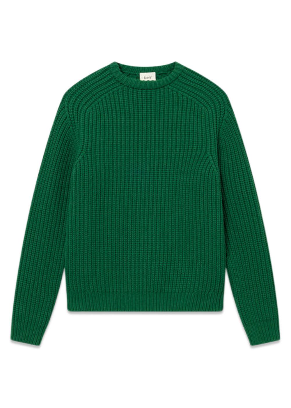 TRIP CHUNKY RIB KNIT - Green