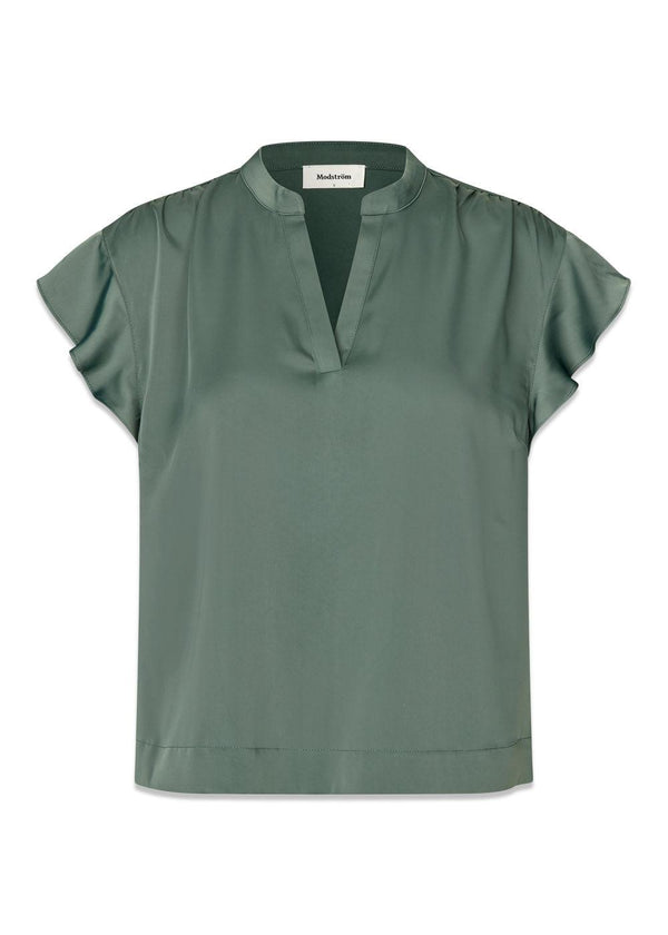 Tailormd SS top - Balsam Green-Top-Modström-Butler Loftet