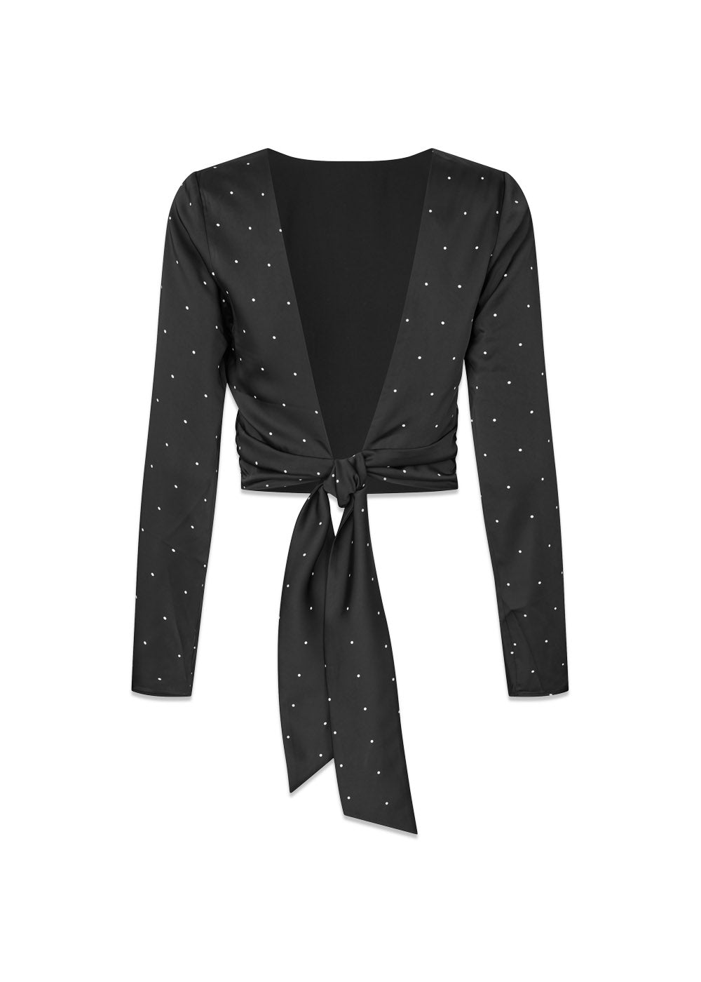 Tailormd print LS top - Black Dot-Top-Modström-Butler Loftet