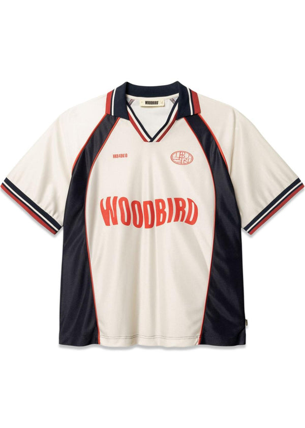 Taka SS Sports Polo - Off White-T-shirts-Woodbird-Butler Loftet