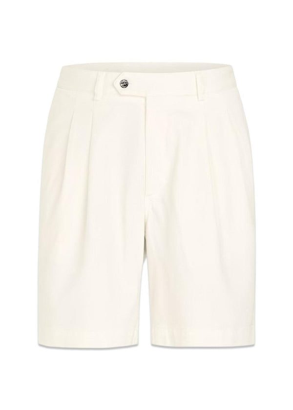 Tanker Pleat Shorts - Snow White-Shorts-Oscar Jacobson-Butler Loftet