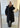 Tech Seersucker Puffer Coat - Black