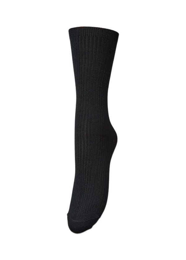 Telma Solid Sock - Black-Socks/stockings-BeckSöndergaard-Butler Loftet