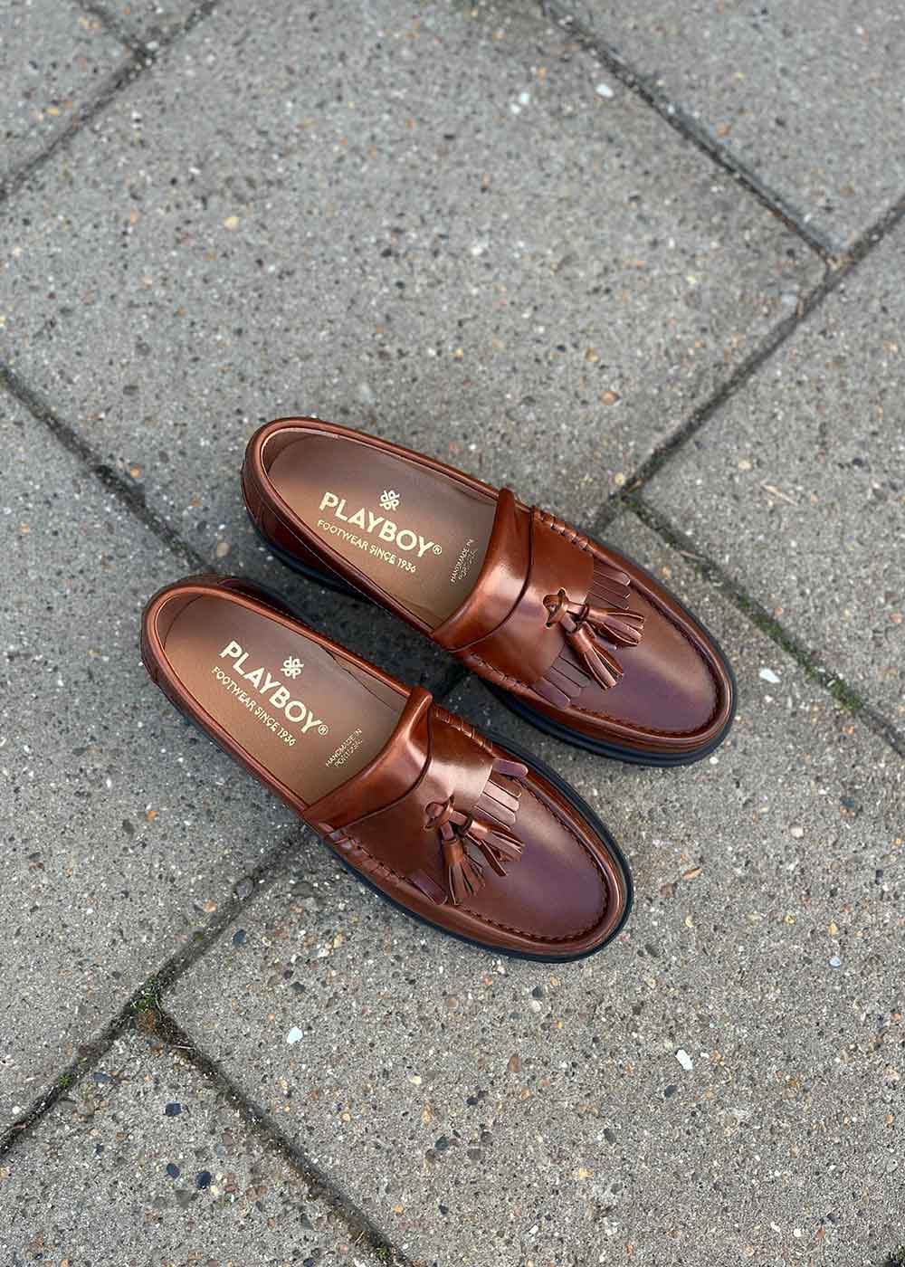 The Edith - Brandy Leather-Shoes-Playboy Footwear-Butler Loftet