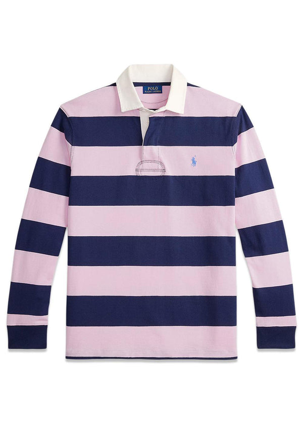 The Iconic Rugby Shirt - Blue/Pink-Sweatshirts-Ralph Lauren-Butler Loftet