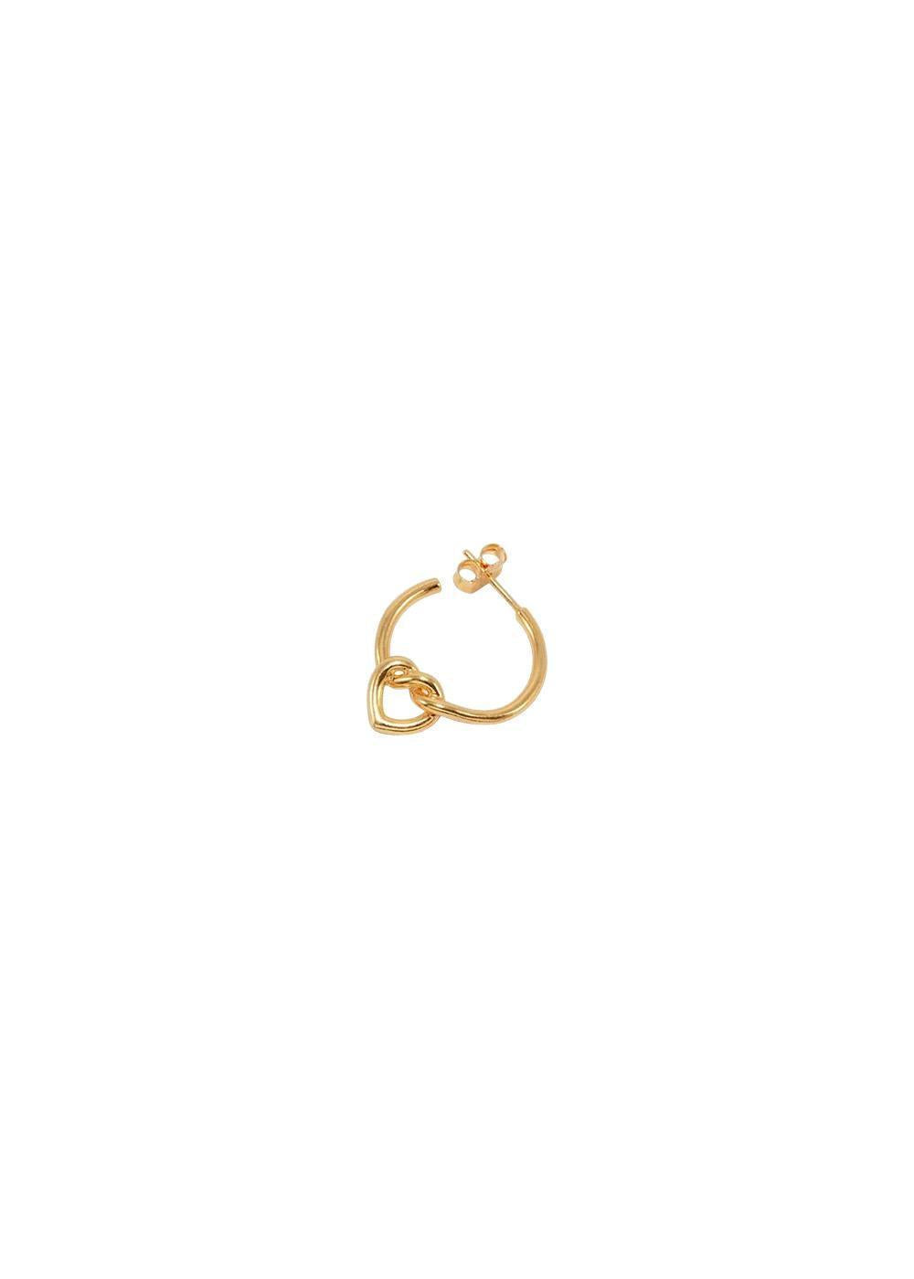 Tied Heart Hoop - Gold-Plated Silver-Jewellery-Jane Kønig-Butler Loftet