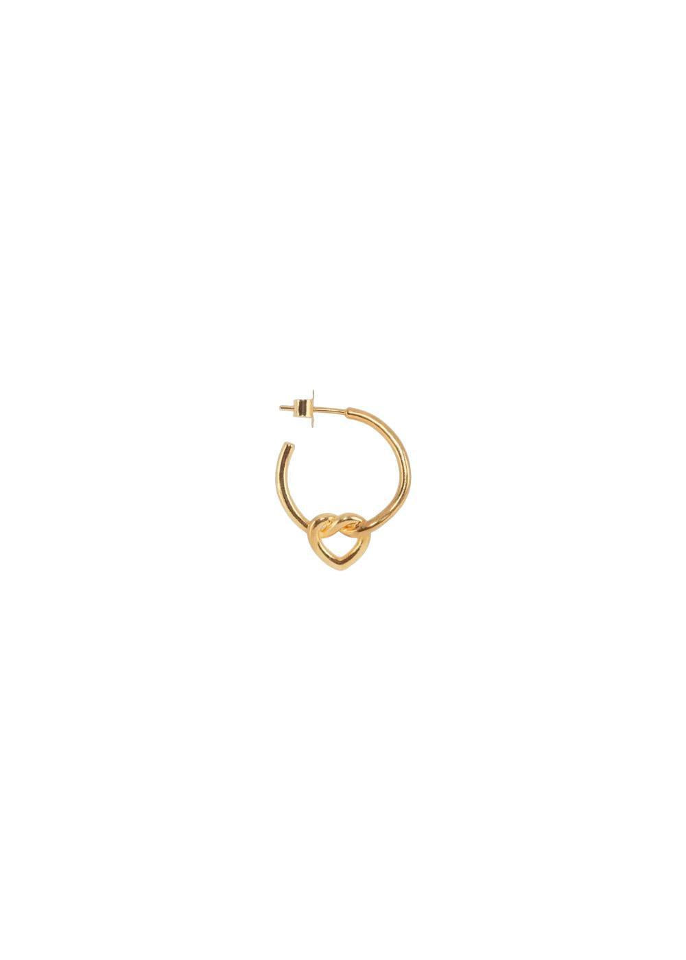 Tied Heart Hoop - Gold-Plated Silver-Jewellery-Jane Kønig-Butler Loftet