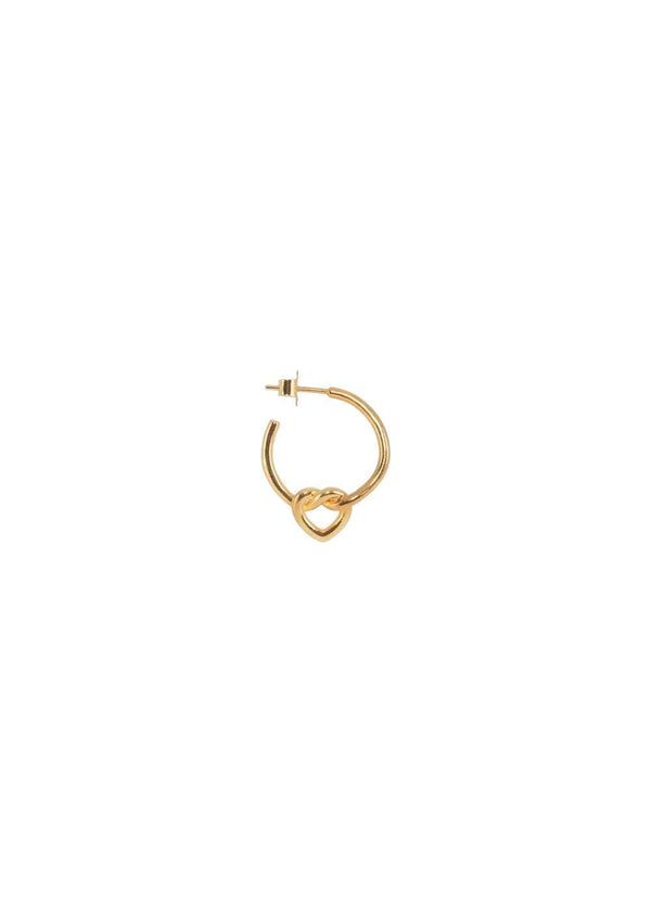 Tied Heart Hoop - Gold-Plated Silver-Jewellery-Jane Kønig-Butler Loftet