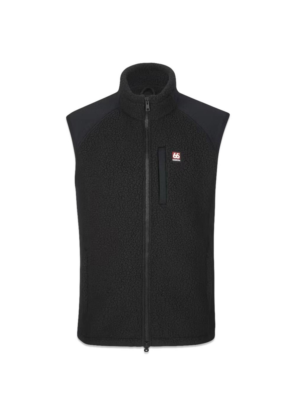 Tindur Shearling Vest - Black-Outerwear-66 North-Butler Loftet