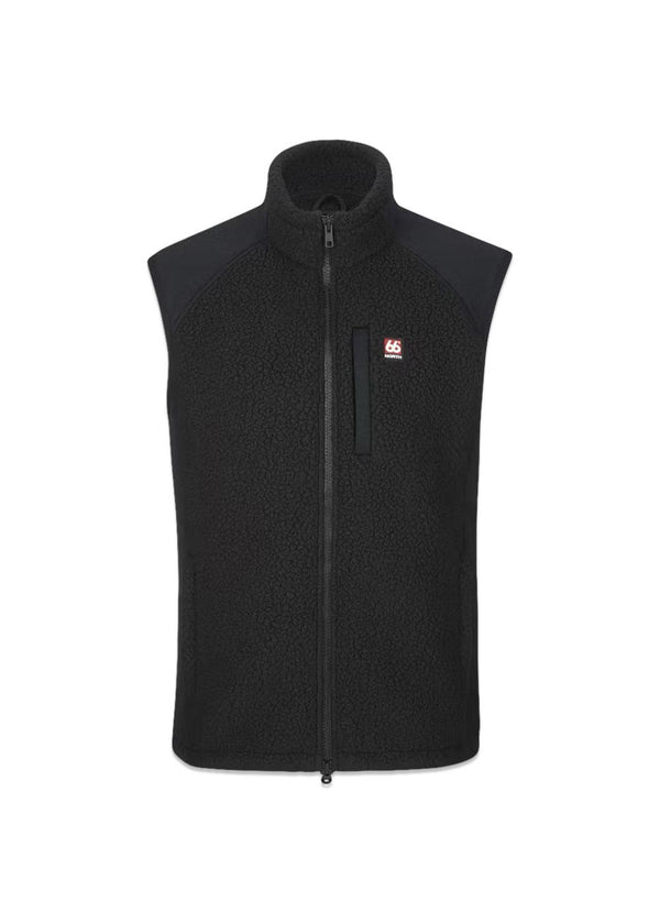 Tindur Shearling Vest - Black-Outerwear-66 North-Butler Loftet