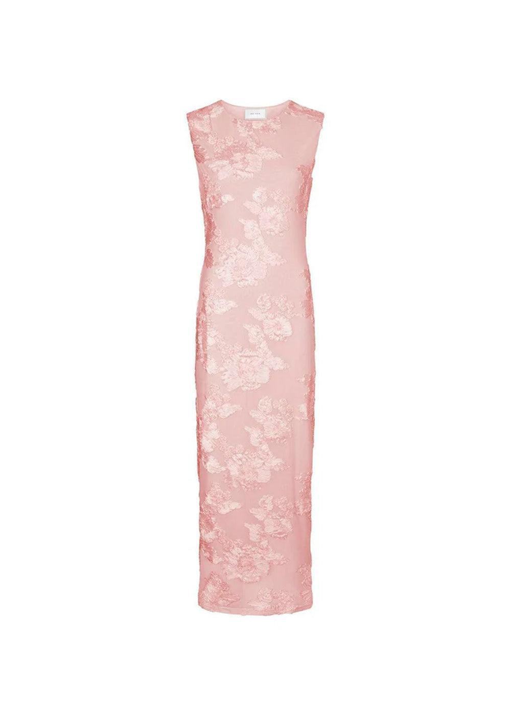Tiranna Big Flower Mesh Dress - Light Pink-Dress-Neo Noir-Butler Loftet