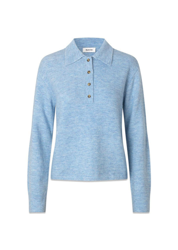 Treemd polo - Cashmere Blue-Knitwear-Modström-Butler Loftet