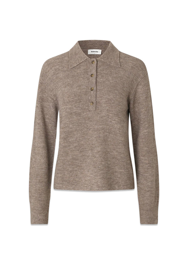 Treemd polo - Chocolate Chip-Knitwear-Modström-Butler Loftet