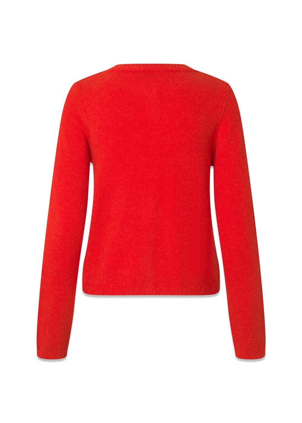 Treemd short cardigan - Racing Red-Knitwear-Modström-Butler Loftet