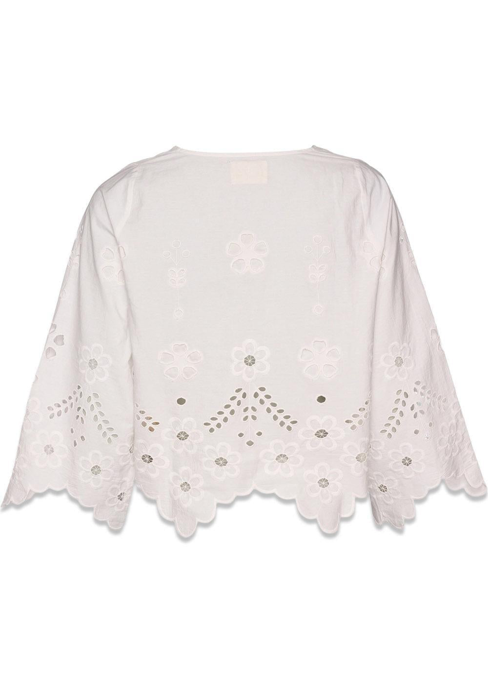 Trine Top - White Cutwork-Blouses-Sissel Edelbo-Butler Loftet