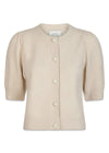 Trudy Deco Knit Cardigan - Ivory-Knitwear-Neo Noir-Butler Loftet