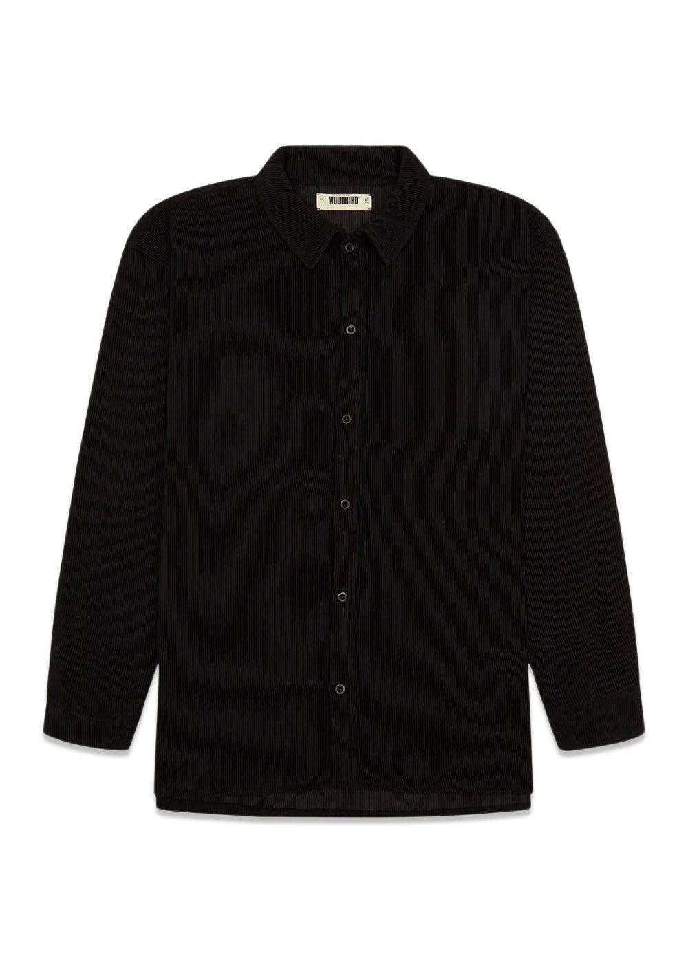 Tuck Plisse Shirt - Black