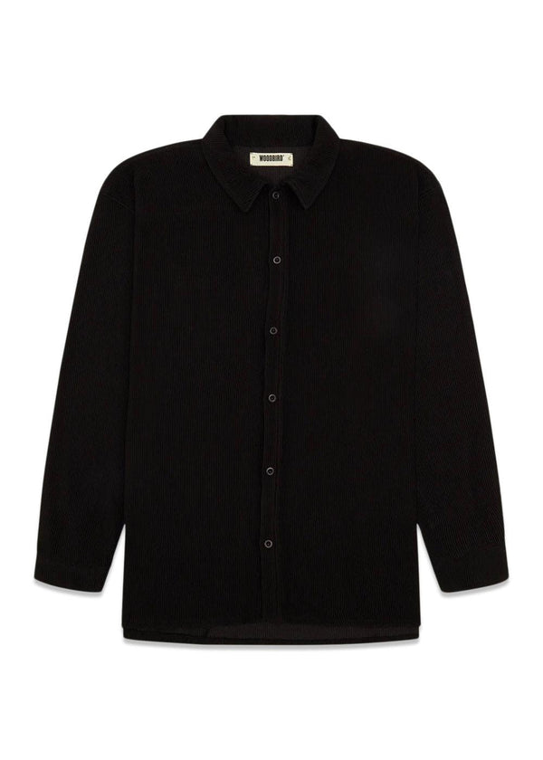 Tuck Plisse Shirt - Black