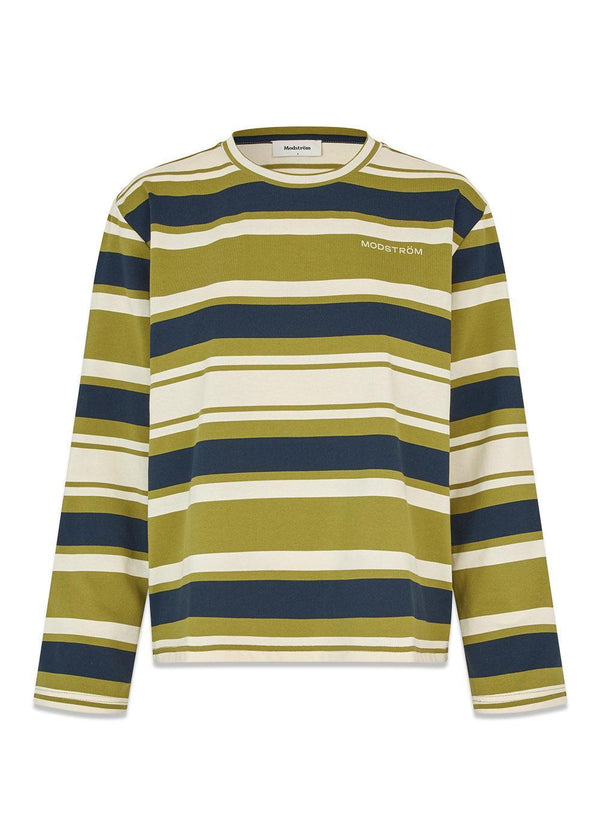 Urbanmd stripe LS t-shirt - Tarragon Navy Stripe-T-shirts-Modström-Butler Loftet