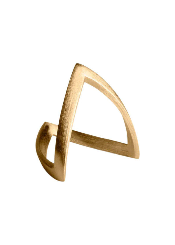 V Ring - Gold-Plated Silver