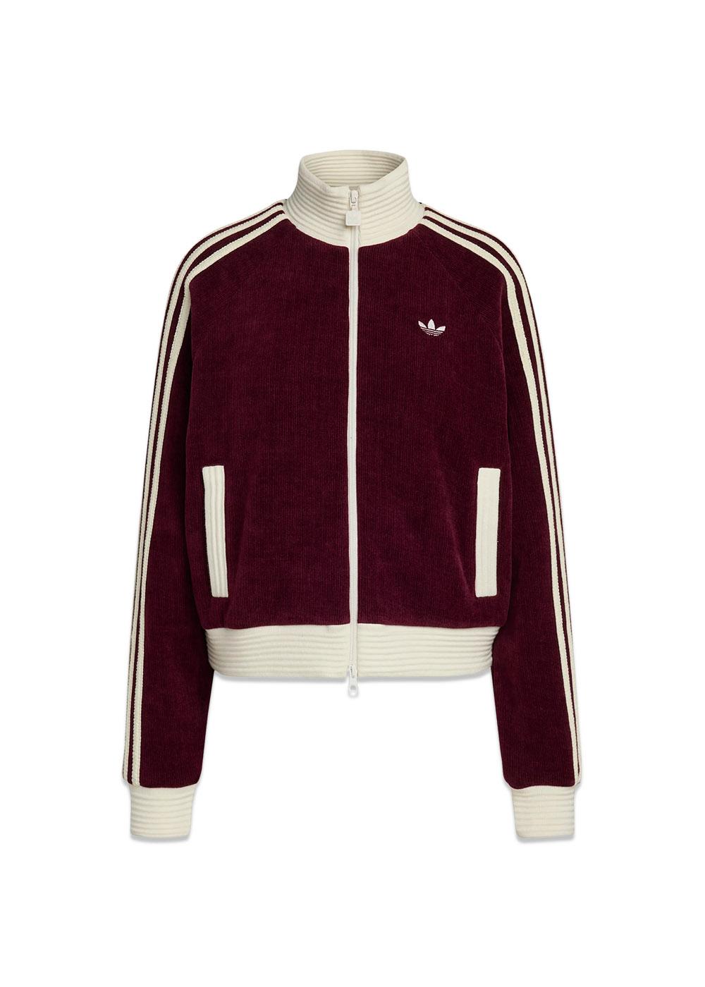 VELOUR KNIT TT - Maroon-Outerwear-Adidas Originals-Butler Loftet