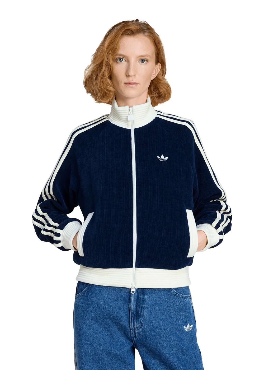 VELOUR KNIT TT - Night Indigo-Outerwear-Adidas Originals-Butler Loftet