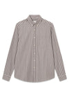 VISION SHIRT - Cold Brown/Khaki Stripe