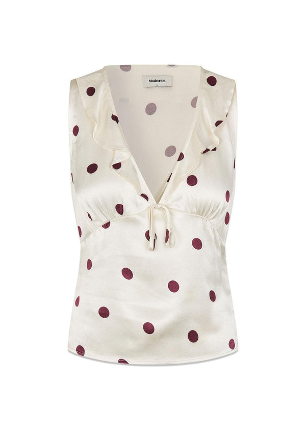 Vanjamd print top - Wineberry Dot-Top-Modström-Butler Loftet