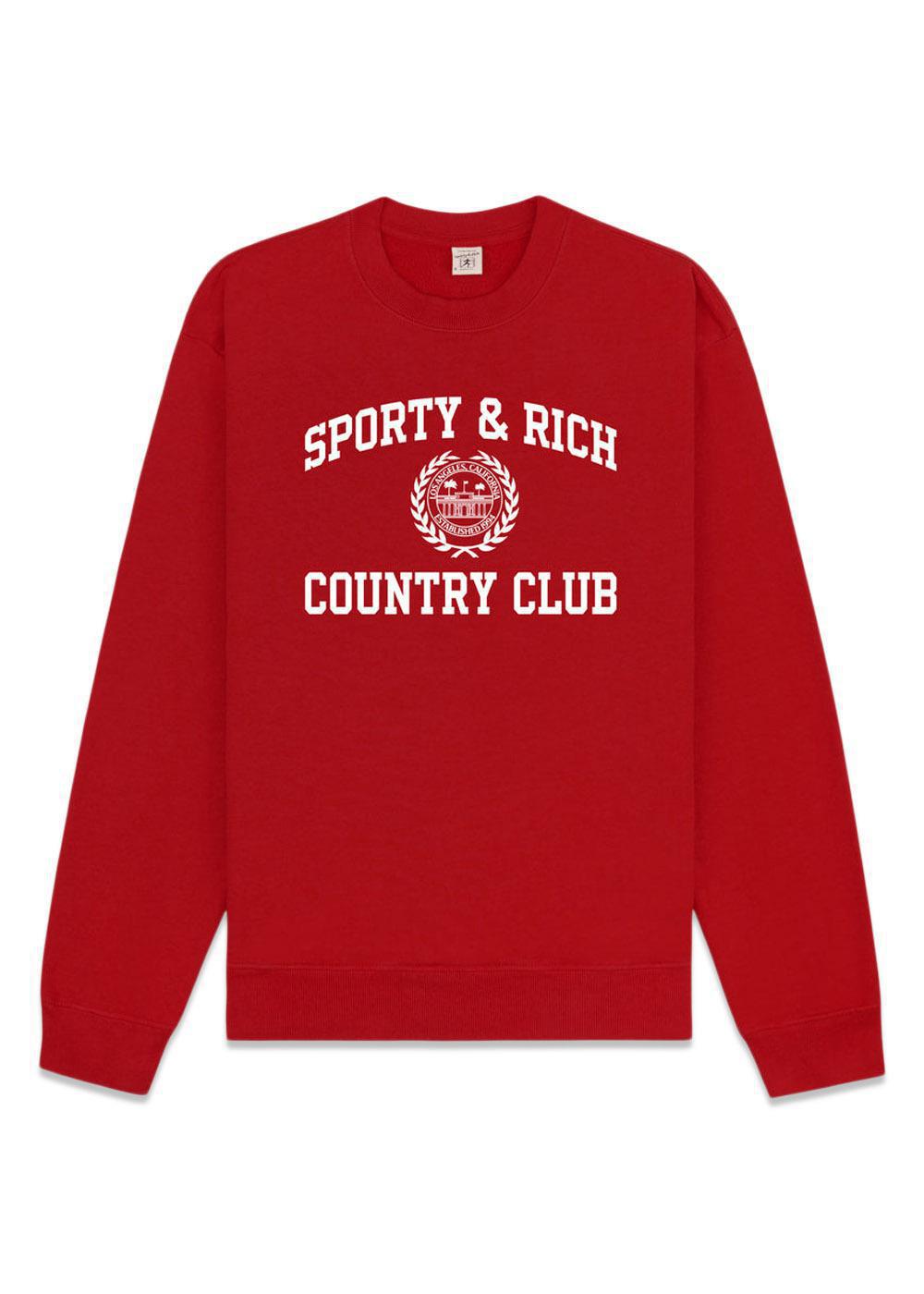 Varsity Crest Crewneck - Ruby