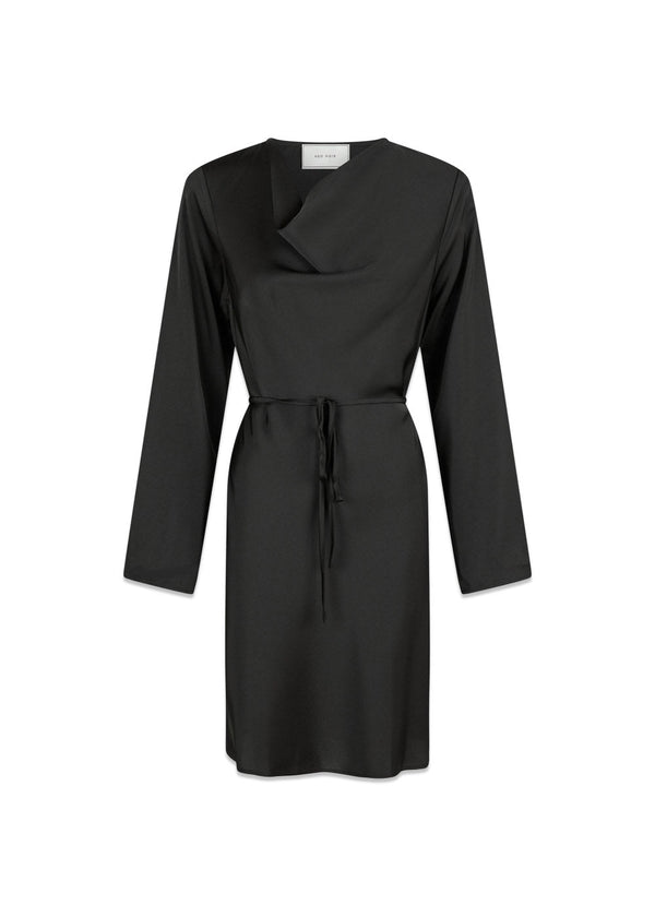 Vega Soft Satin Dress - Black