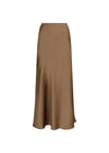 Vicky Heavy Sateen Skirt - Dark Taupe