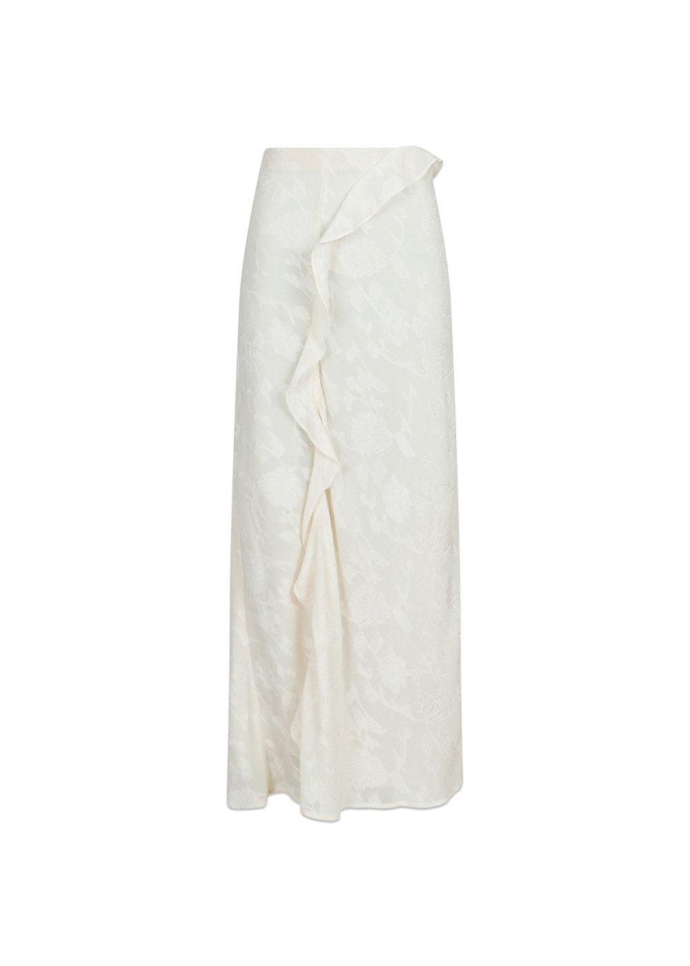 Vinza Burnout Skirt - Off White