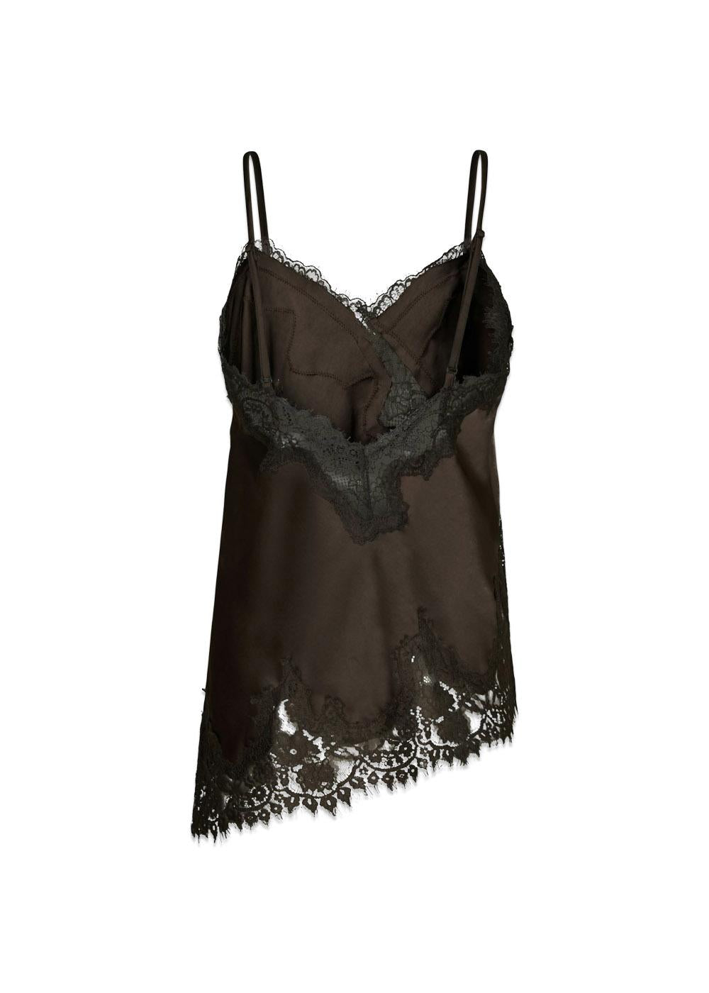 Viole Lace Top - Dark Brown-Top-Neo Noir-Butler Loftet