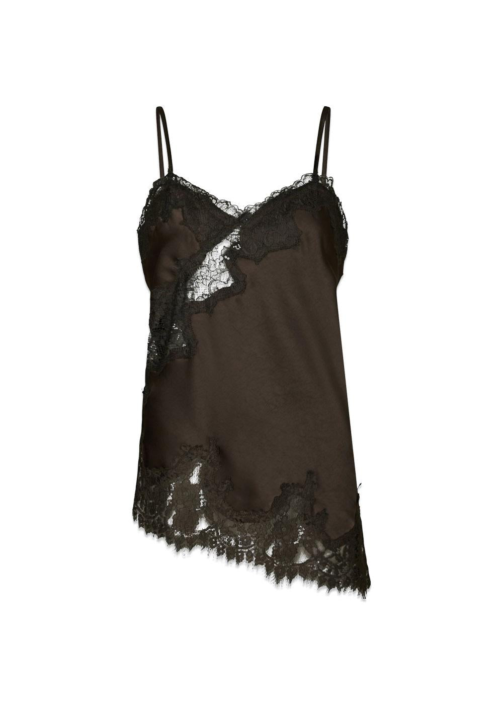 Viole Lace Top - Dark Brown-Top-Neo Noir-Butler Loftet