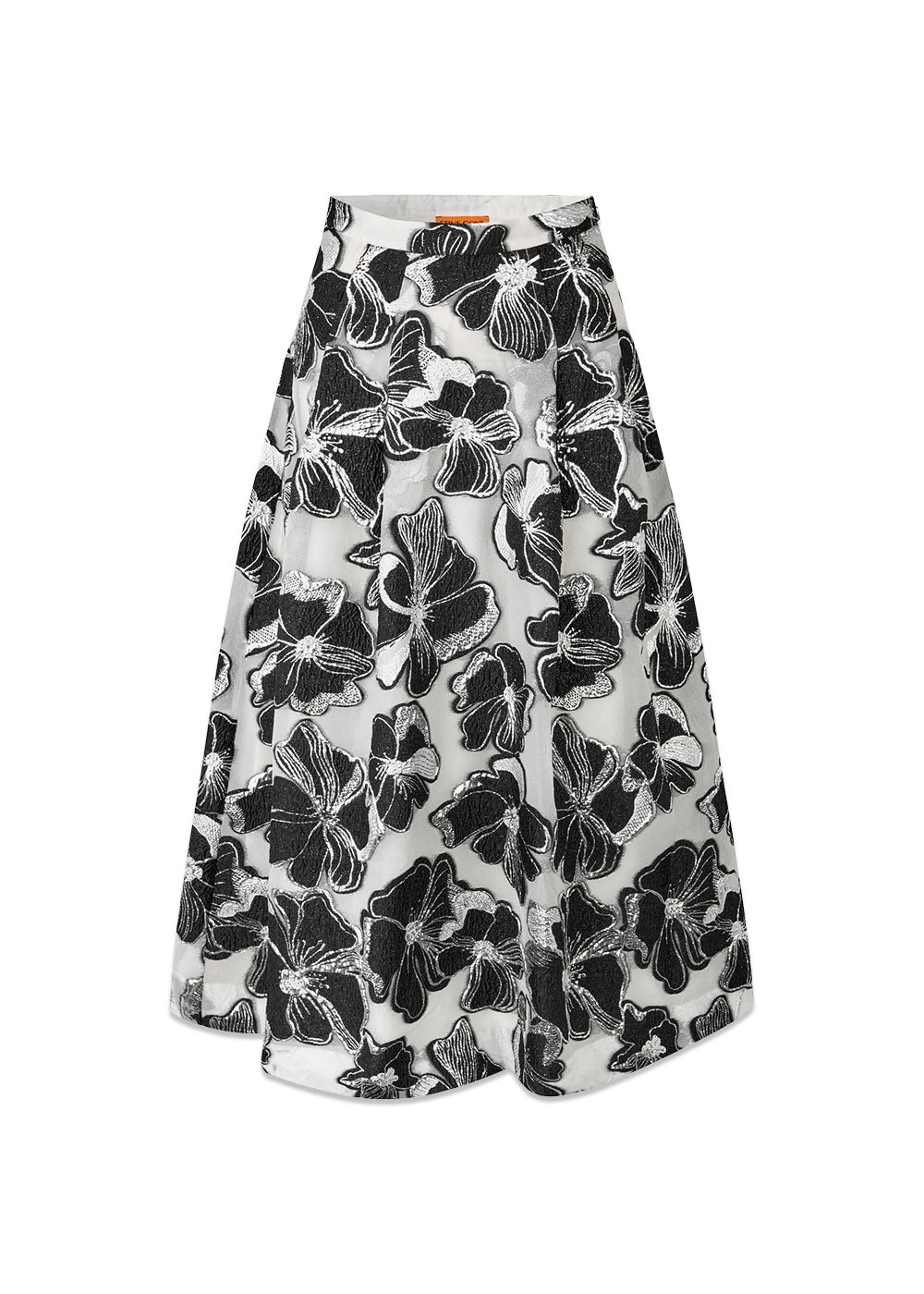 Voluminous Midi Skirt - Anemone Jacquard