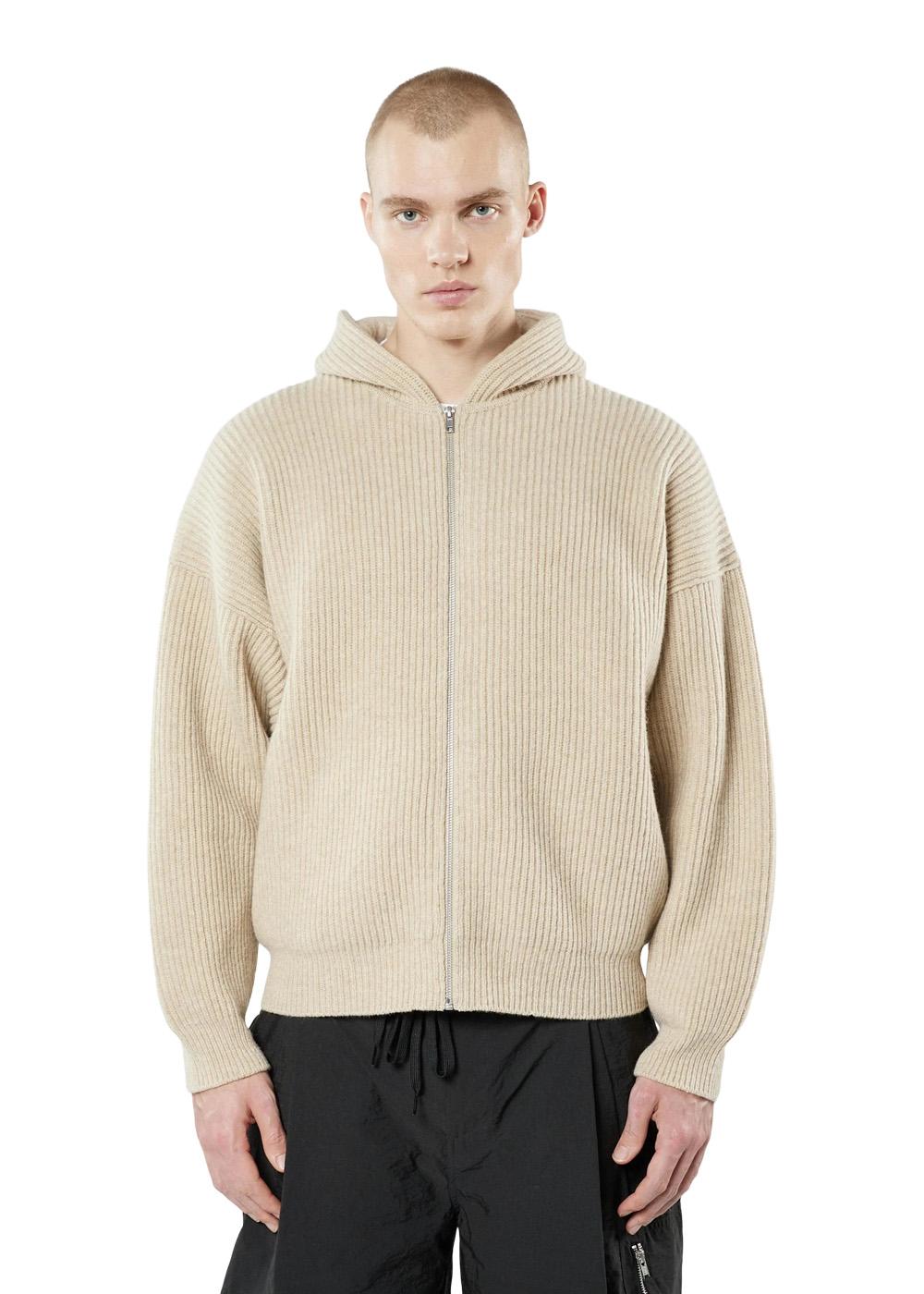 Vonarstraeti Zipped Hoodie - Feather Grey-Knitwear-66 North-Butler Loftet
