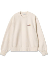 W American Script Sweat - Moonbeam-Sweatshirts-Carhartt WIP-Butler Loftet