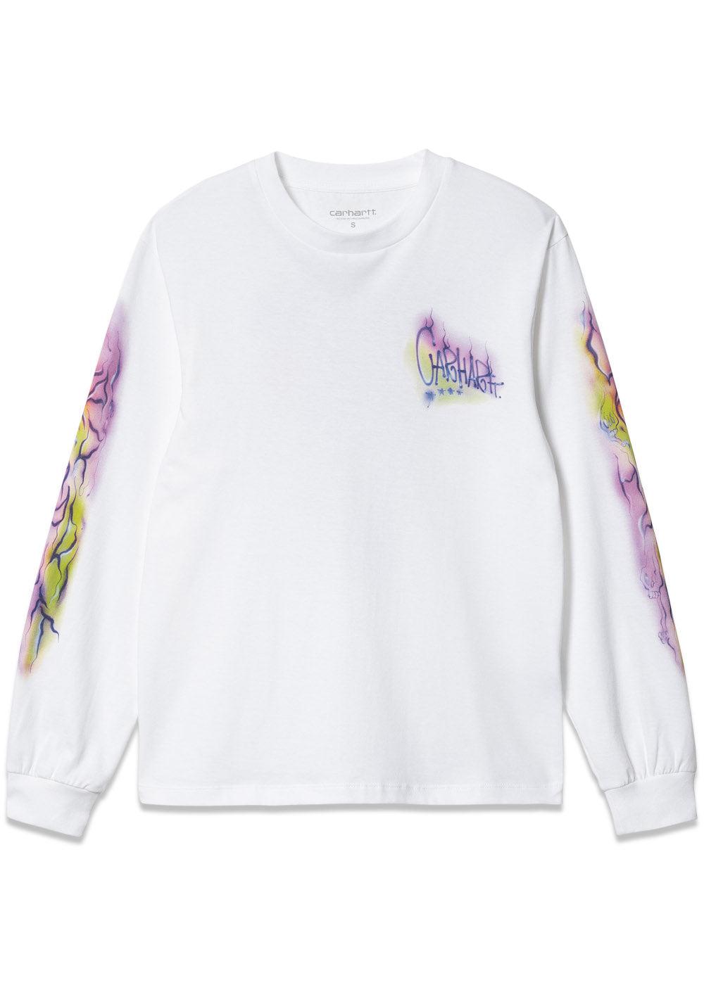 Carhartt WIP's W' L/S Babybrush Grin T-Shirt - White. Køb t-shirts her.