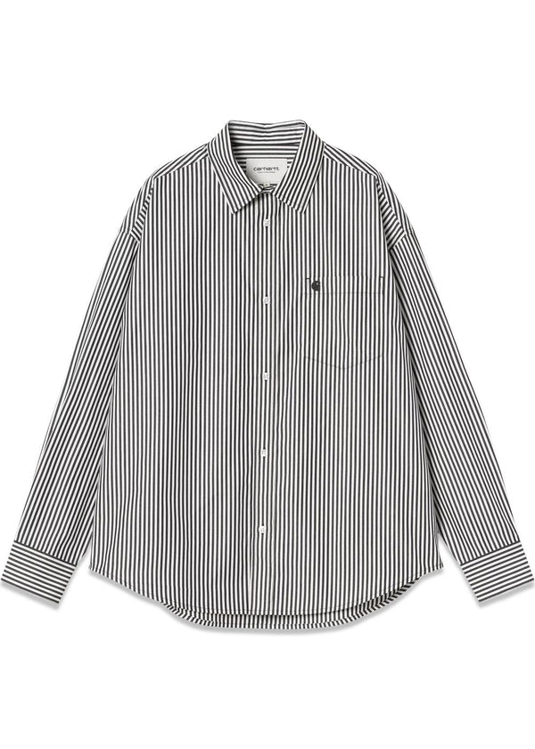 W‘ L/S Daldry Shirt - Black / Wax-Shirts-Carhartt WIP-Butler Loftet