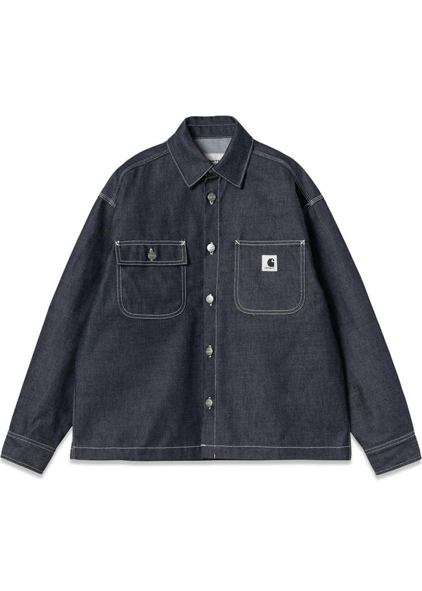 W' Louis Shirt Jacket - Blue Rigid-Outerwear-Carhartt WIP-Butler Loftet