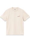 W S/S American Script T-Shirt - Moonbeam