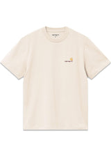 W S/S American Script T-Shirt - Moonbeam-T-shirts-Carhartt WIP-Butler Loftet