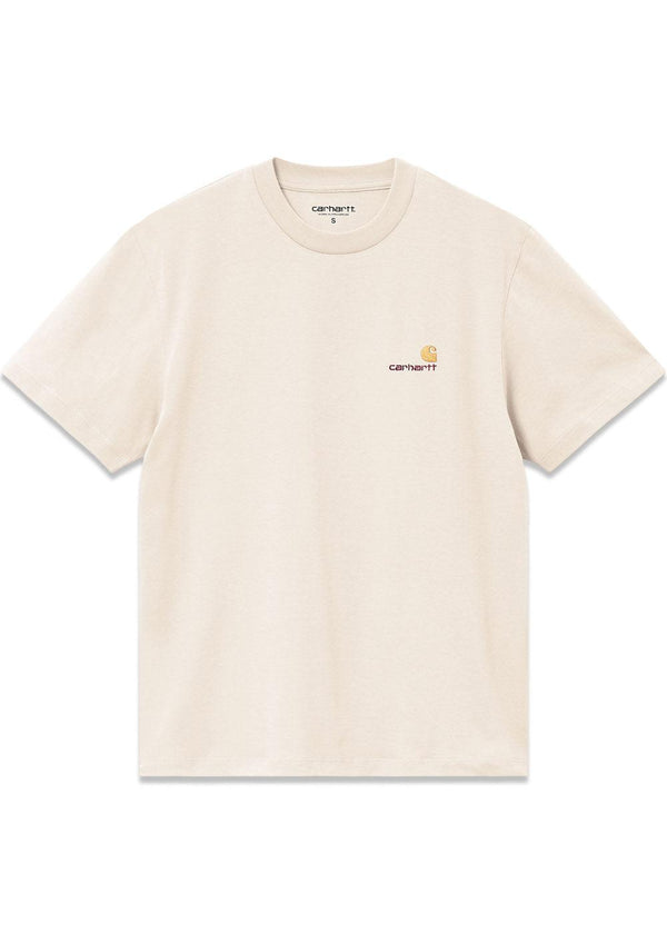 W S/S American Script T-Shirt - Moonbeam