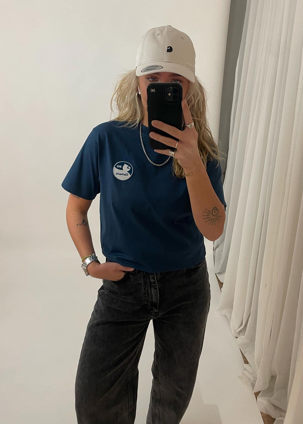 W S/S Aspen T-Shirt - Squid Heavy Enzyme Wash-T-shirts-Carhartt WIP-Butler Loftet