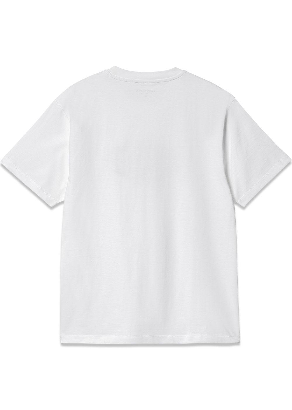W S/S Cat Sticker T-Shirt - White